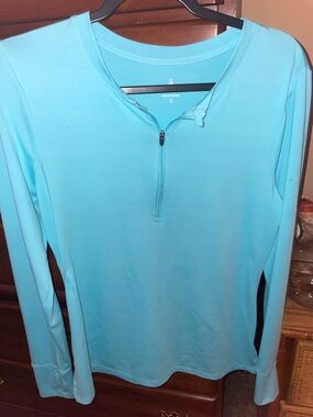Cuddl Duds Sky Blue Long Sleeve Top